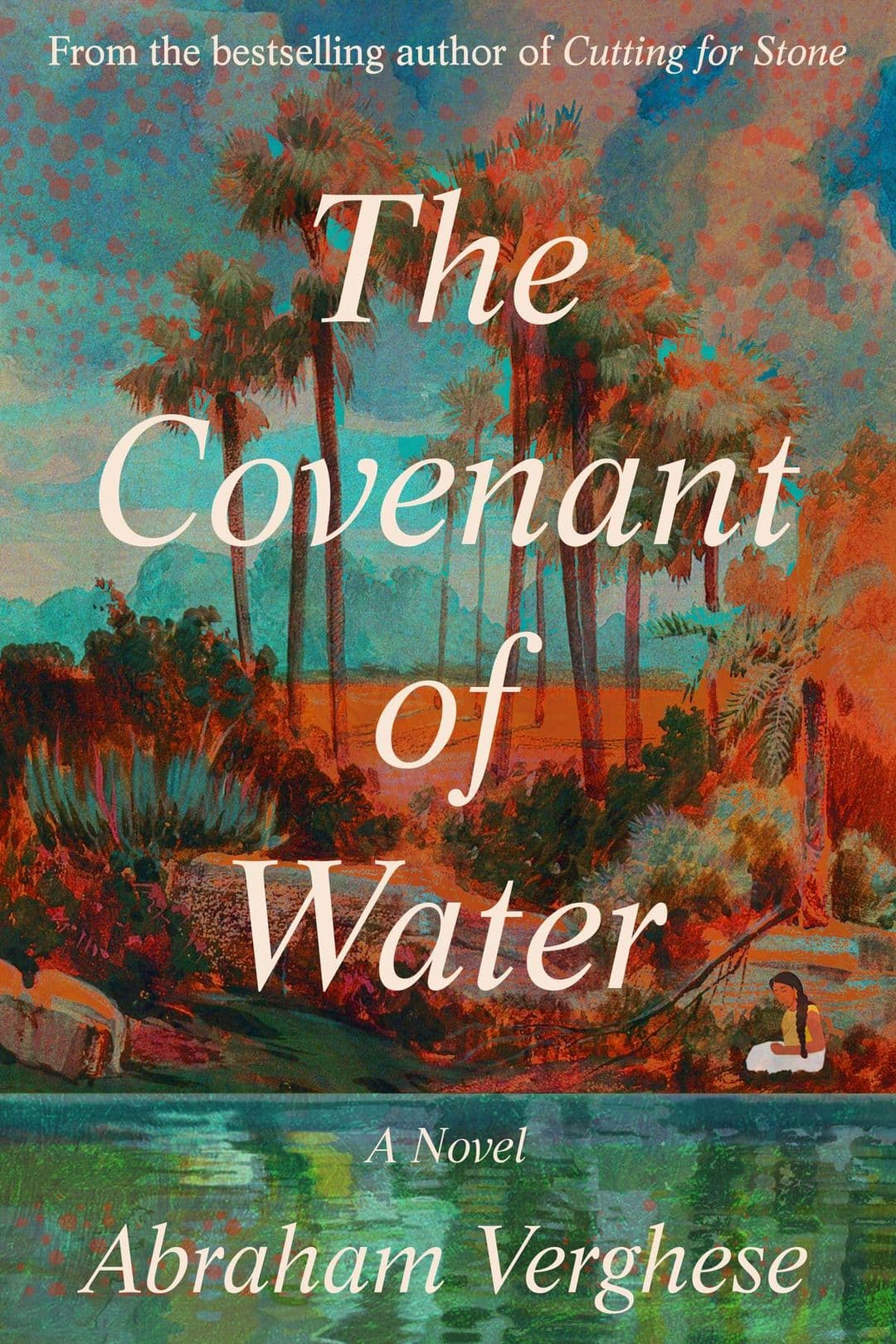 The media cover for “The Covenant of Water” by Abraham Verghese